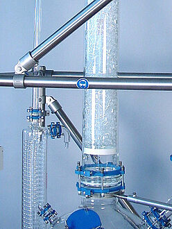 Column packed with raschig rings for mobile gas scrubbers